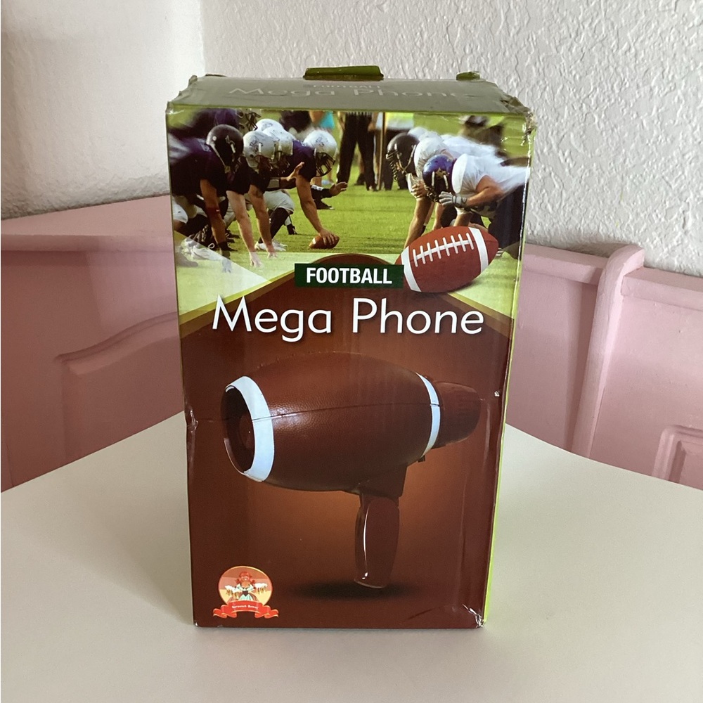 Barwench Games' Football Shaped Megaphone w/ Voice Siren Built in Bottle Opener